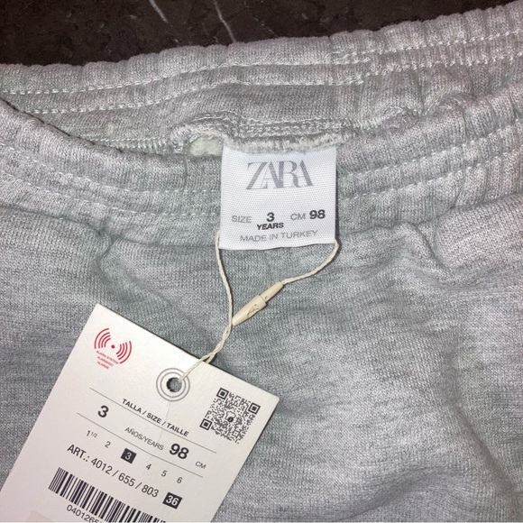 Zara kids Light Gray Mini Skirt With Bows On The Side, Size 3 year - Picture 3 of 3